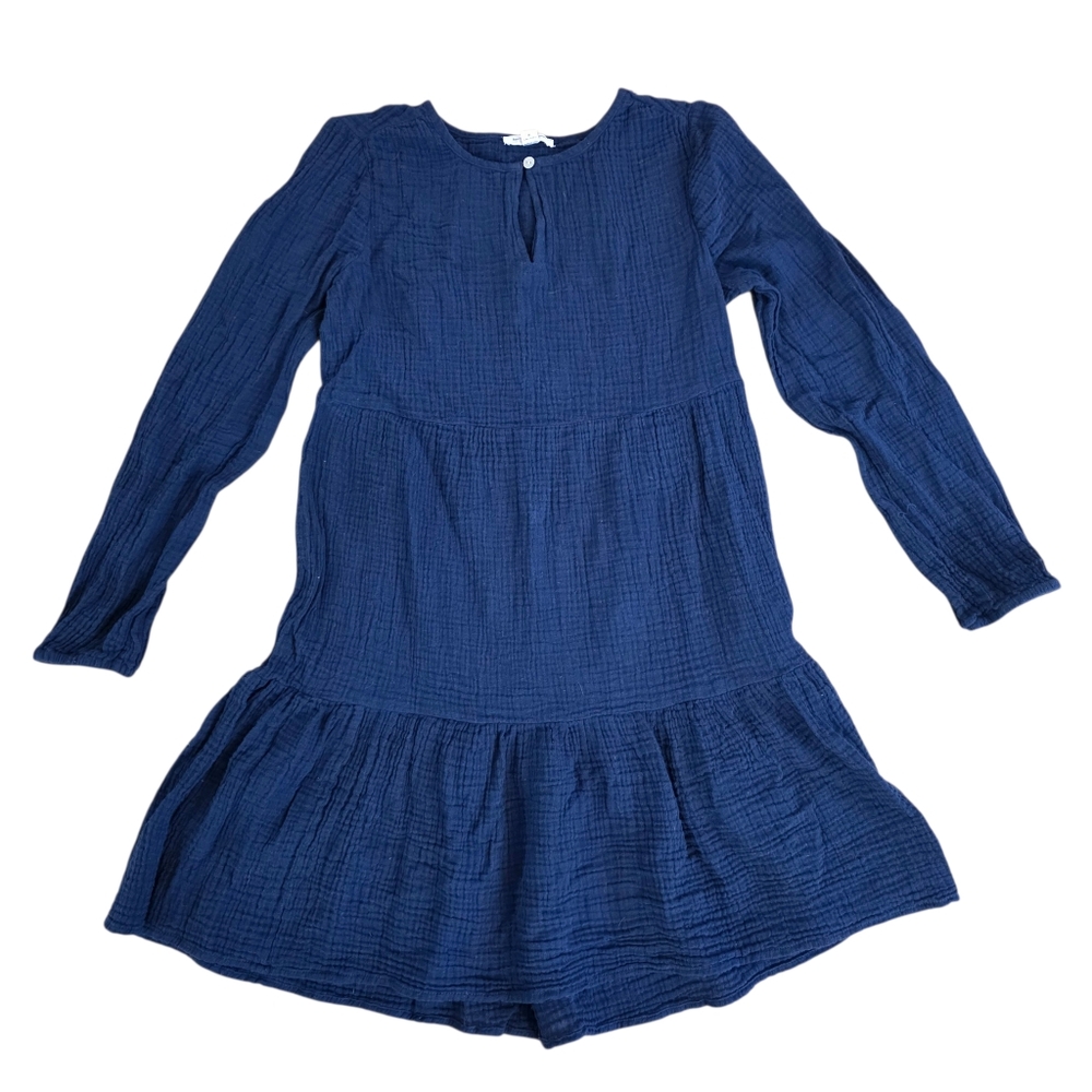 BeachLunchLounge Long Sleeve Cotton Gauze Mini Dress- M